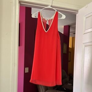 Orange/Red Sleeveless Dress